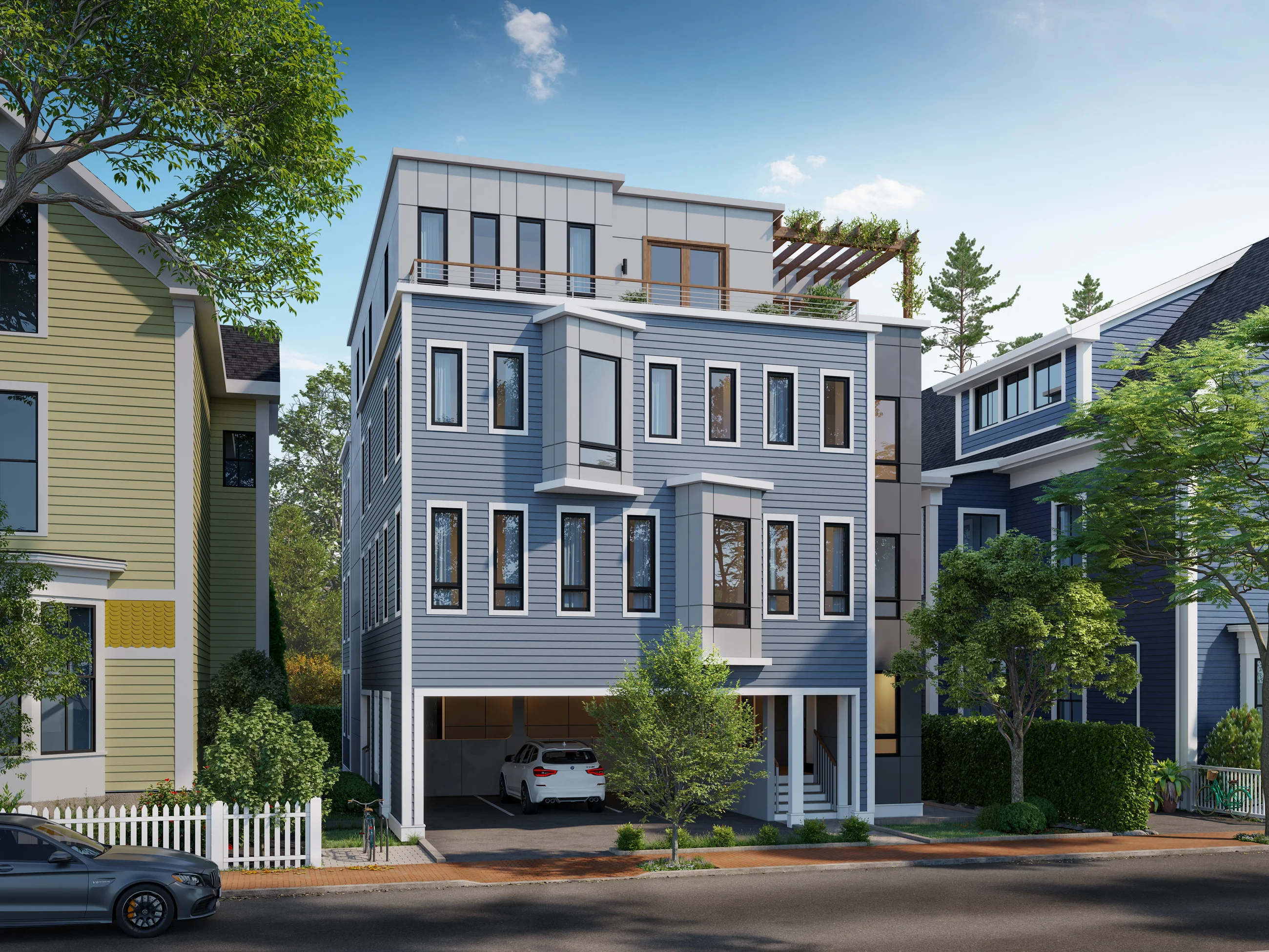 210-212 Hamilton Street — architectural rendering of the residential building under construction